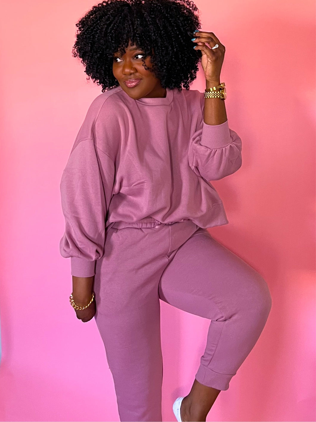 Blush Pink Jogger Set